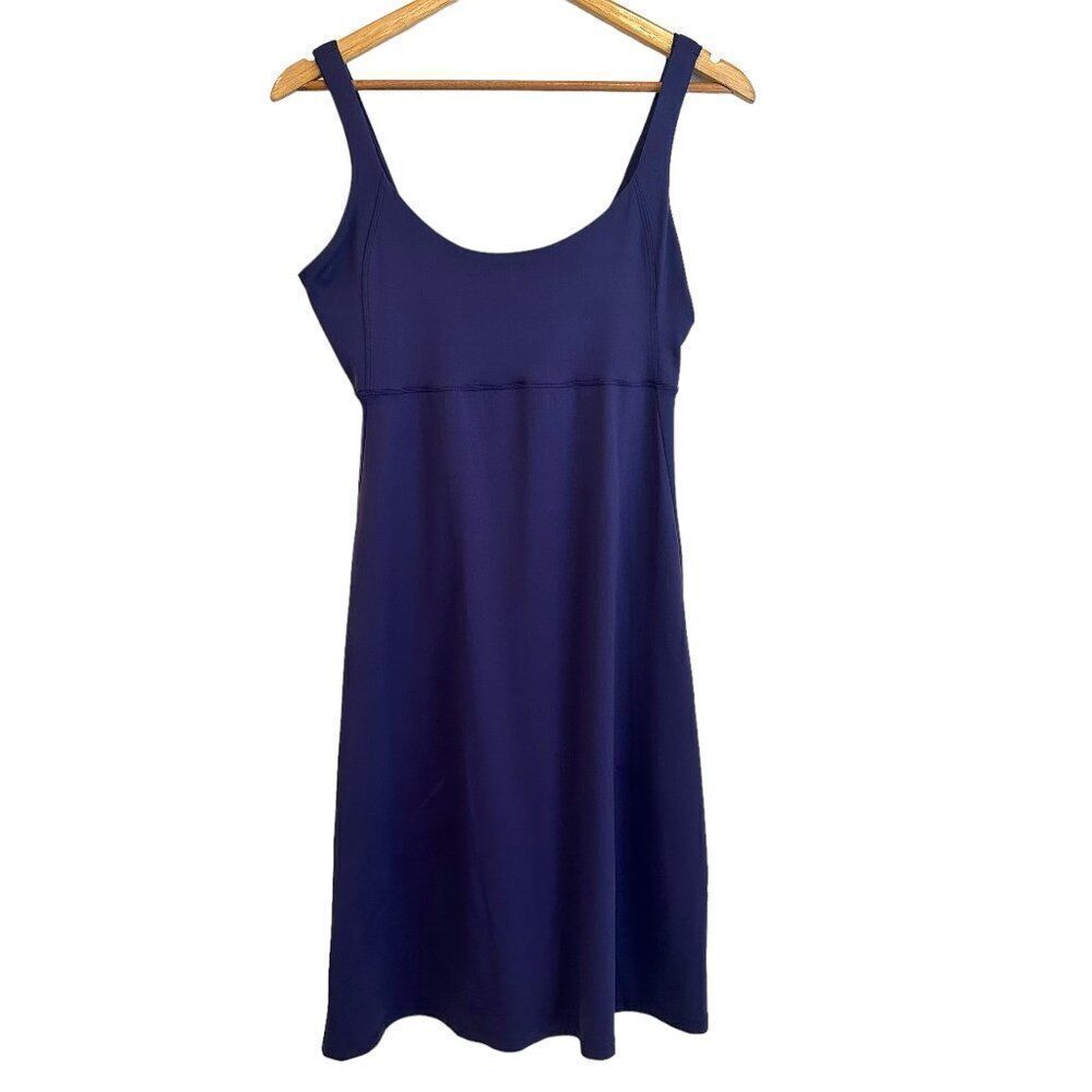 FIG Canada Macon Sleeveless A-Line Midi Dress in Ocean Purple Size Medium